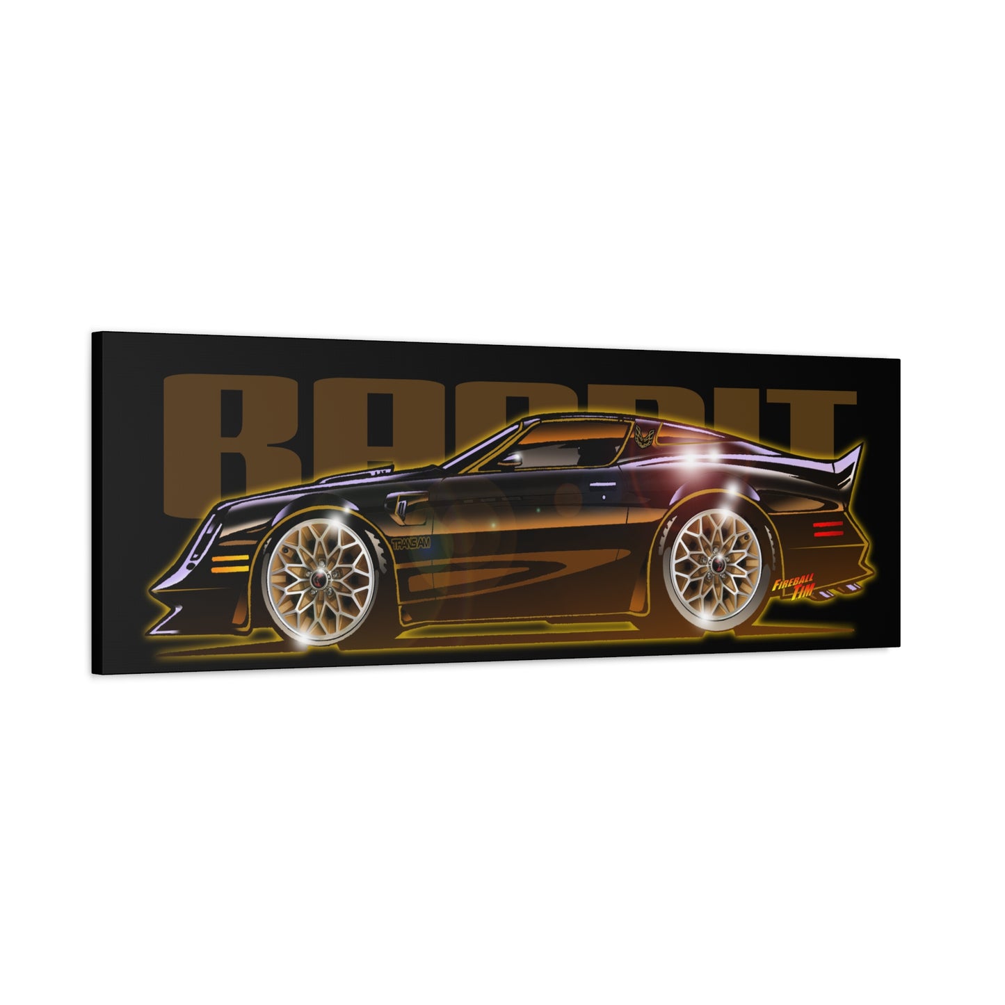 SMOKEY AND THE BANDIT Pontiac Trans Am Fireball Art Canvas Print - Sizes