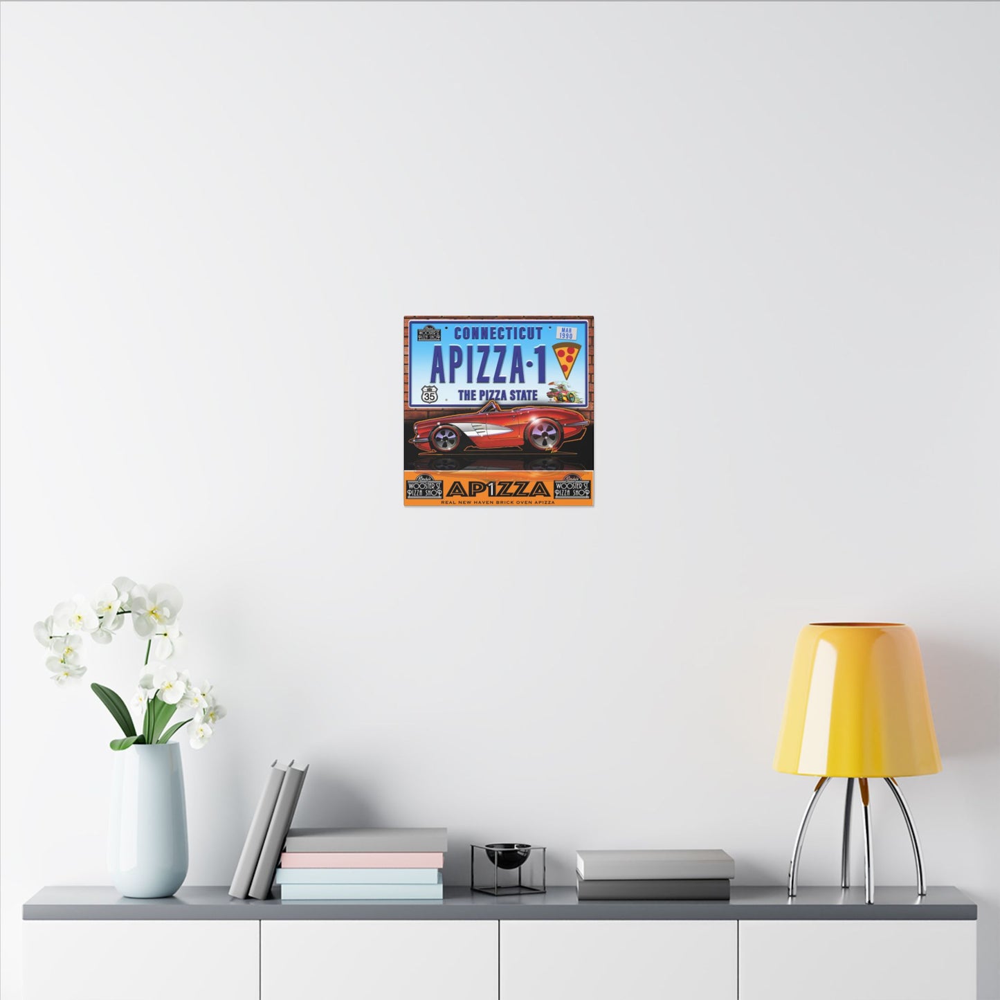 CORVETTE 1958 APIZZA 1 Fireball Art Canvas Print