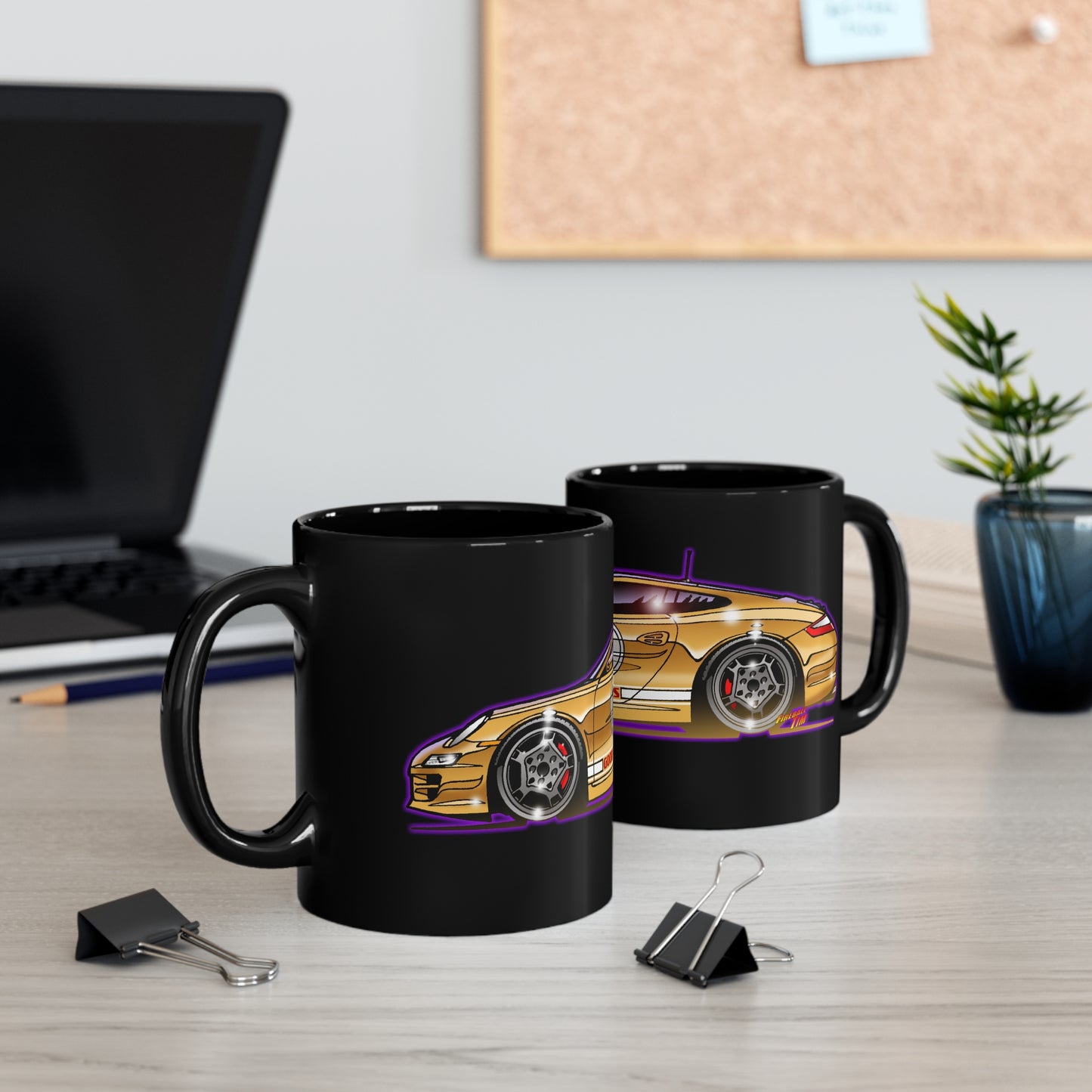 GOOD VIBES Porsche 997 Late Night Playset Sports Car Coffee Mug. 11oz