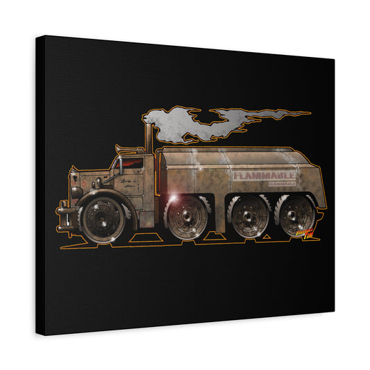 DUEL Killer Movie Truck Fireball Art Canvas Print - Sizes