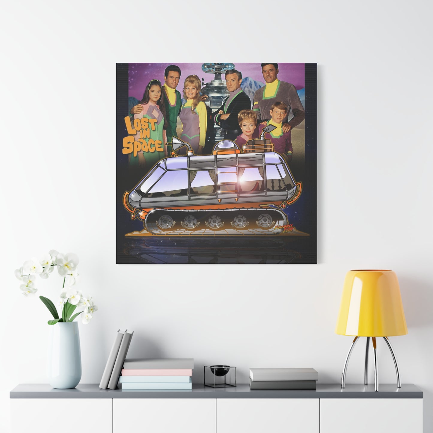 LOST in SPACE Classic TV Chariot Canva Art Wall Print