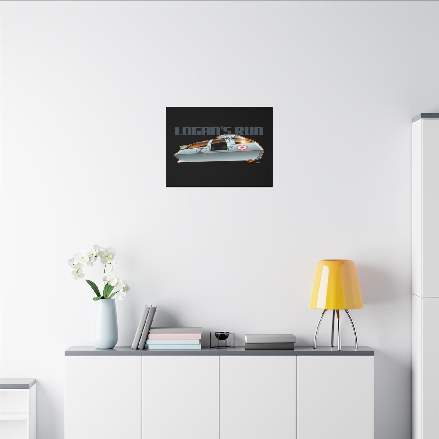 LOGAN'S RUN Sci Fi TV Car Collectible Fireball Art Canvas Print