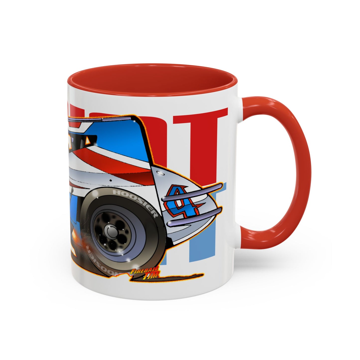 SPRINT CAR Collectible Fireball Art Coffee Mug