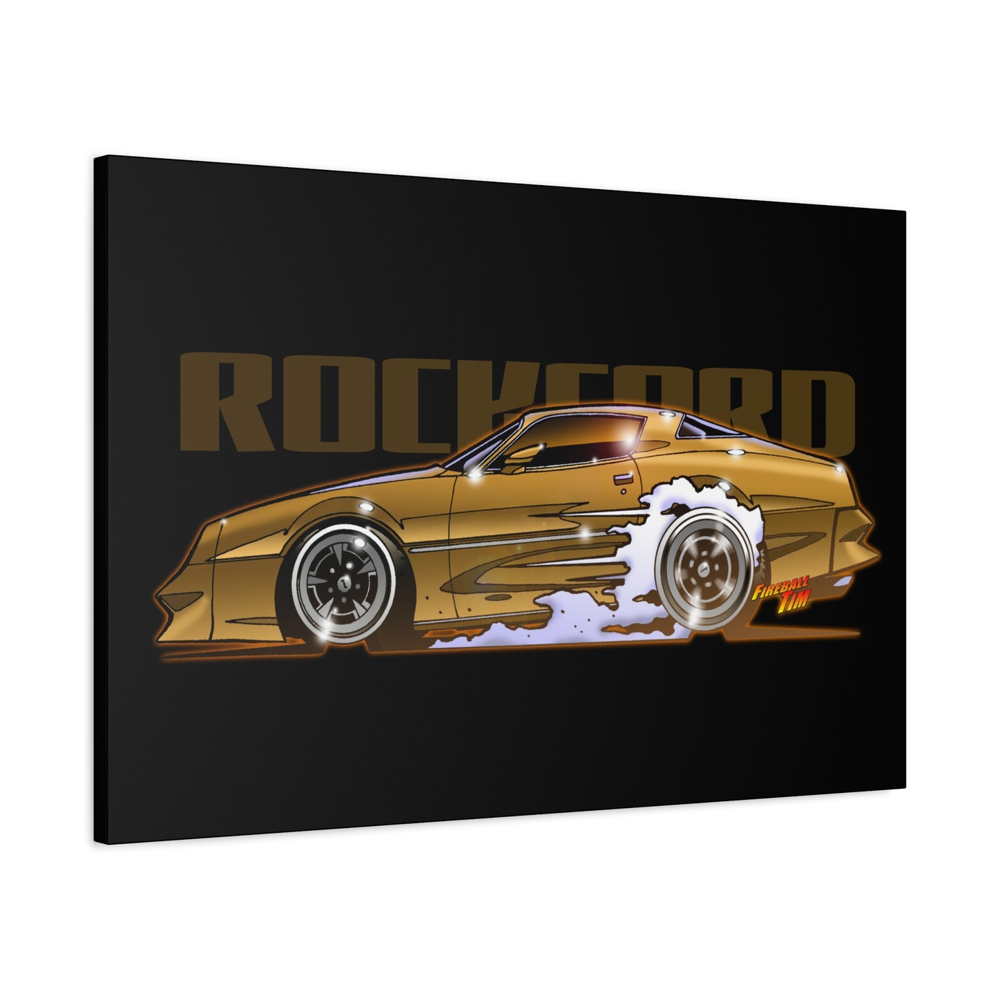 ROCKFORD FILES Pontiac Firebird Fireball Art Canvas Wall Print