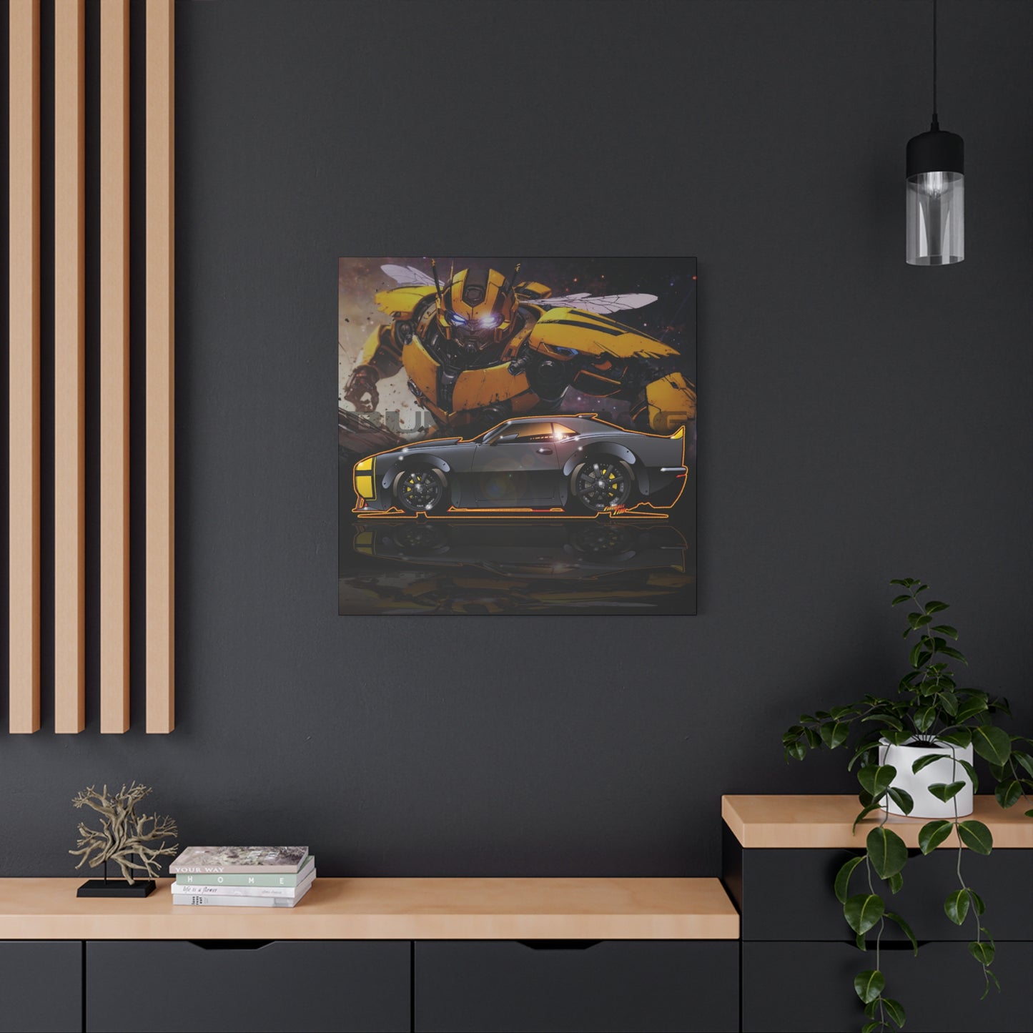 TRANSFORMERS BUMBLEBEE 1967 Camaro Fireball Art Canvas Print