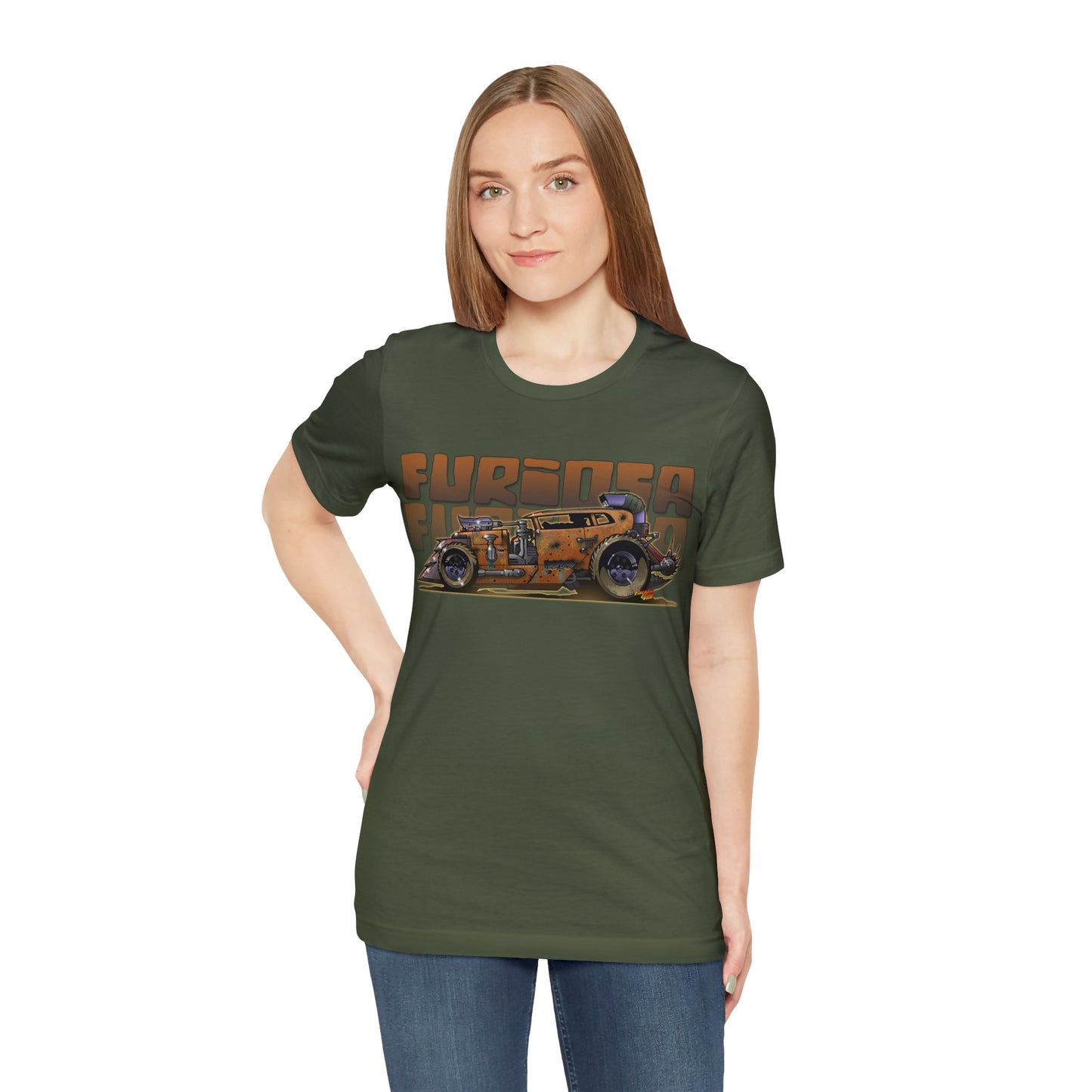 FURIOSA Mad Max Movie Car Hot Rod Jersey Short Sleeve Tee