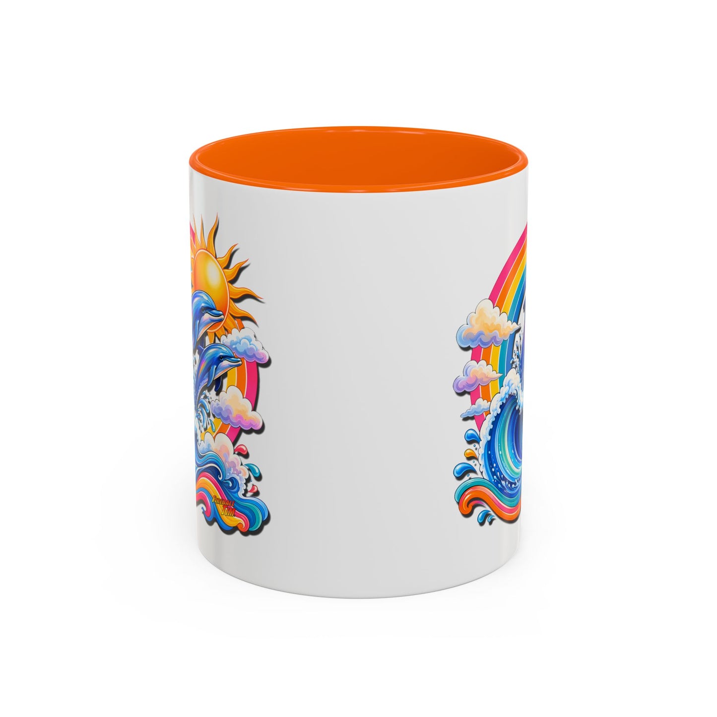 DOLPHIN SPLASH 1 Aquarium Series Fireball Art Coffee Mug - 2 Sizes