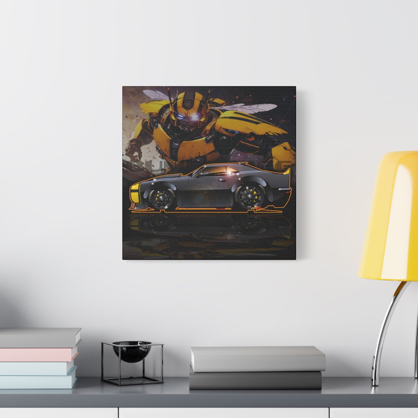 TRANSFORMERS BUMBLEBEE 1967 Camaro Fireball Art Canvas Print