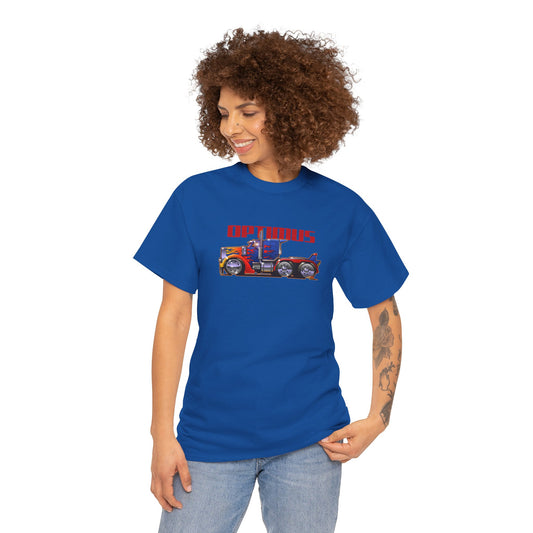 TRANSFORMERS OPTIMUS PRIME Semi Truck Fireball Art Tee Shirt - Multiples