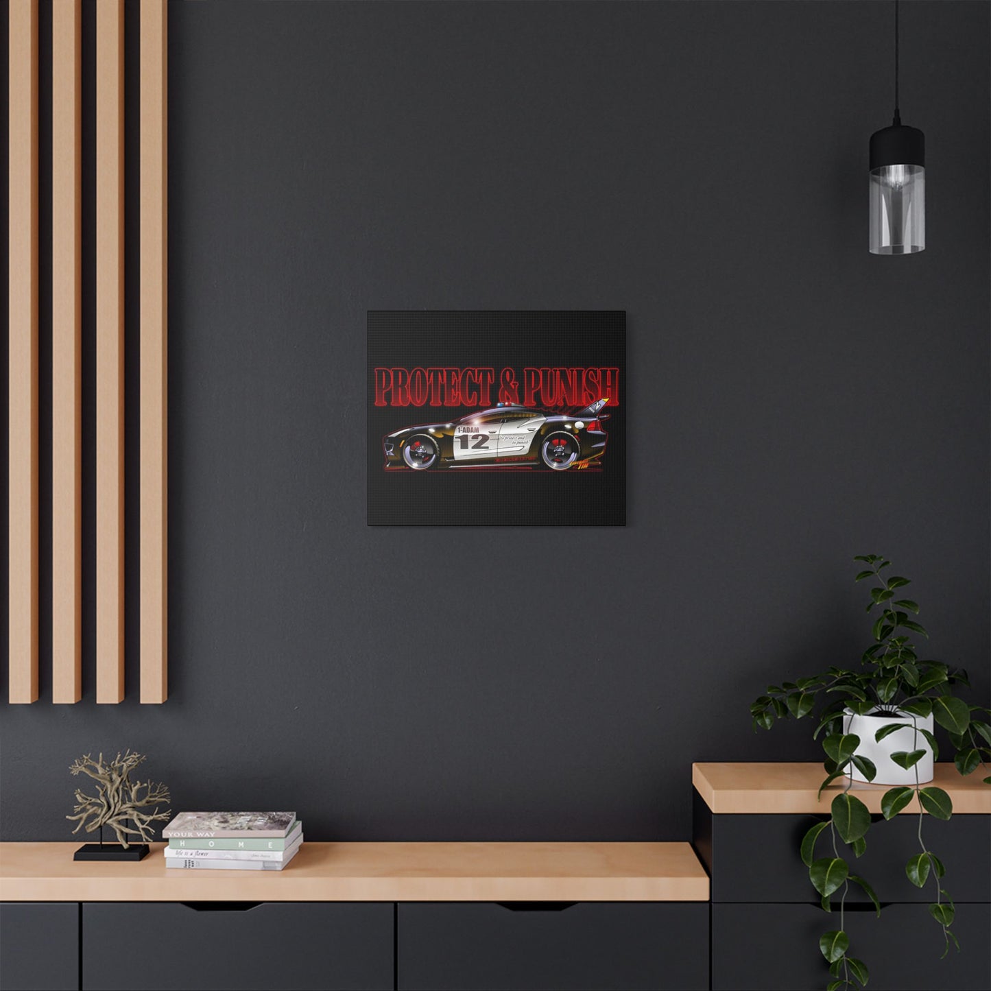 ADAM 12 FISKER KARMA Police Car Canvas Art Print - 11x14