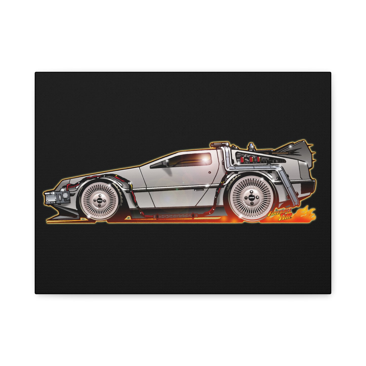 BACK to the FUTURE Delorean Time Machine Canvas Art Wall Print