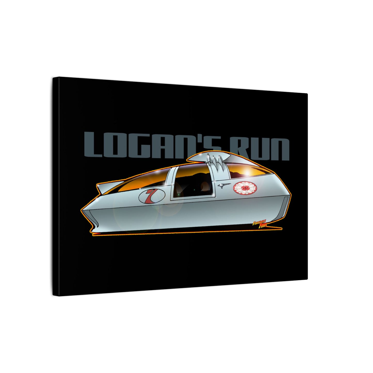 LOGAN'S RUN Sci Fi TV Car Collectible Fireball Art Canvas Print