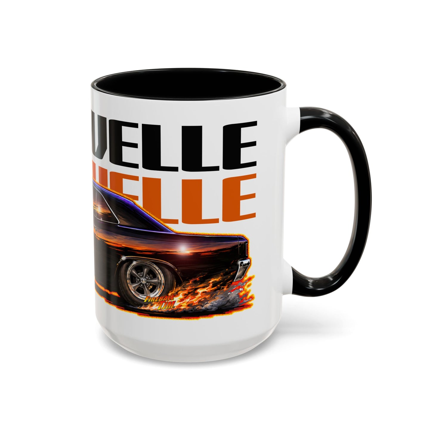 CHEVROLET CHEVY CHEVELLE 1966 Collectible Fireball Art Coffee Mug - 2 Sizes