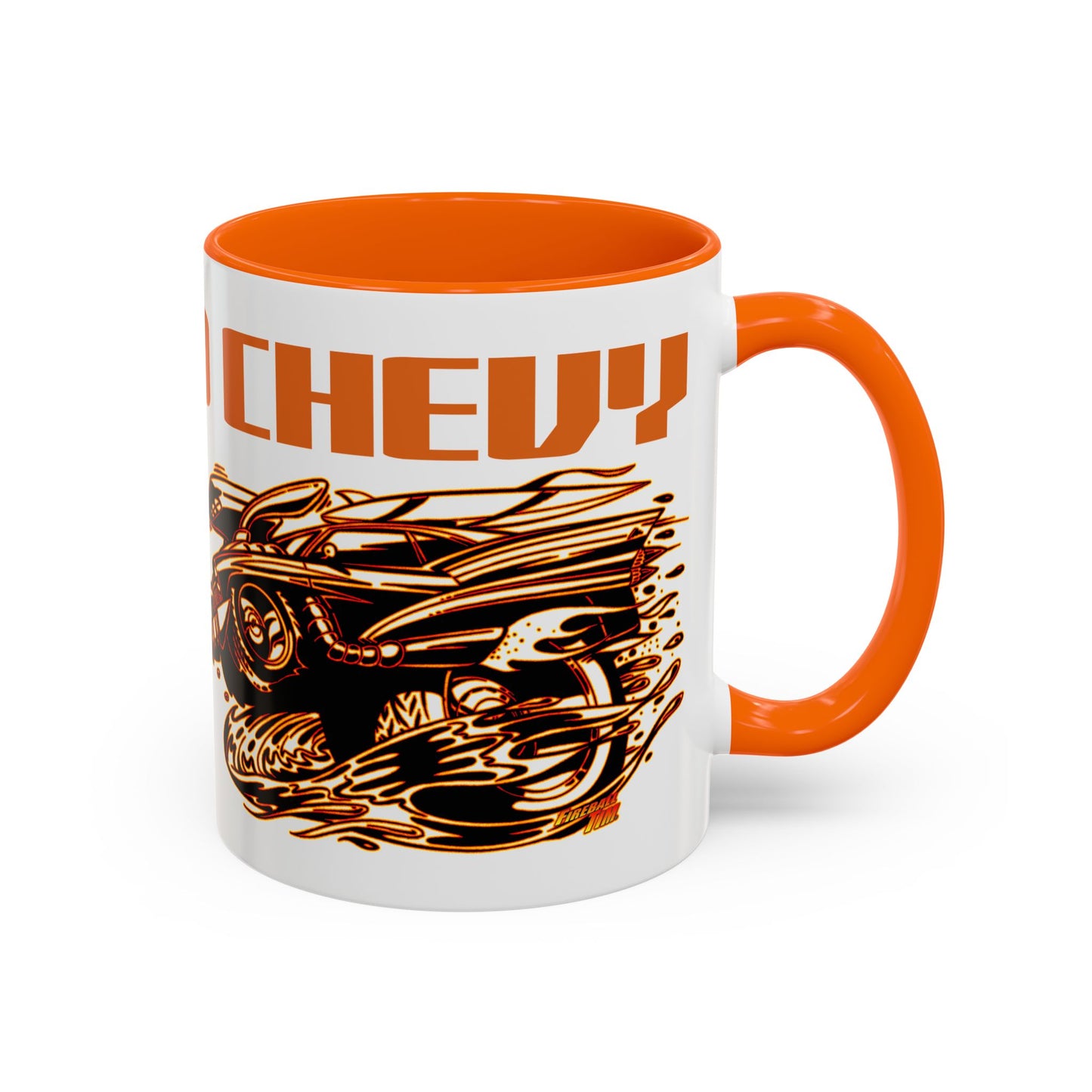 HOT ROD CHEVY Fireball Muscle Car Collectible Coffee Mug - 2 Sizes