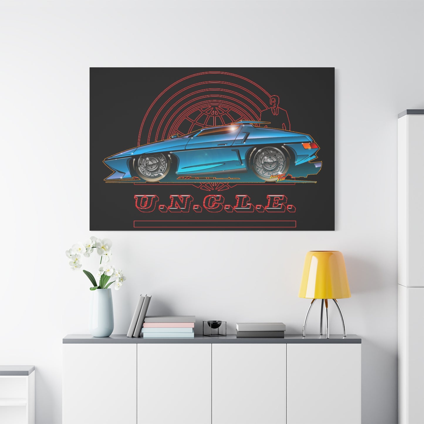 THE MAN FROM U.N.C.L.E. Piranha TV Car Fireball Canvas Art Print