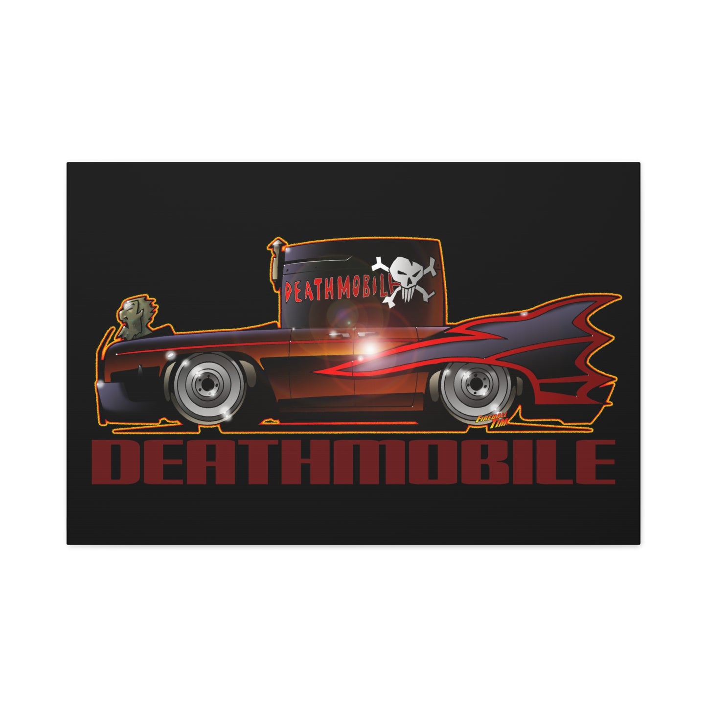 ANIMAL HOUSE DEATHMOBILE Fireball Art Canvas Wall Print