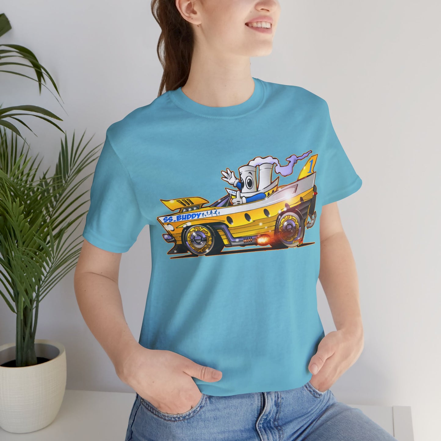 BUDDY CRUISE BUDDYMOBILE Custom Car Art Short Sleeve Tee in 17 Colors