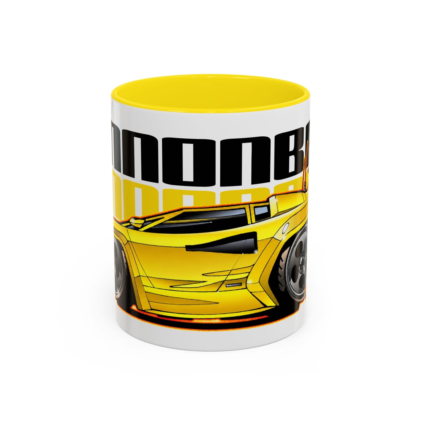 CANNONBALL RUN LAMBORGHINI COUNTACH 1979 Yellow Supercar Collectible Coffee Mug - 2 Sizes