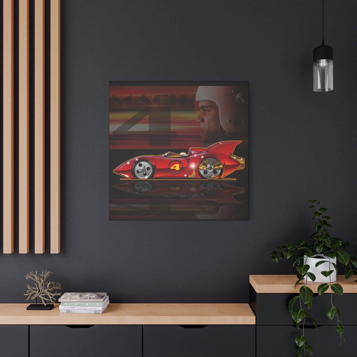 SPEED RACER MACH 4 Fireball Art Canvas Wall Print