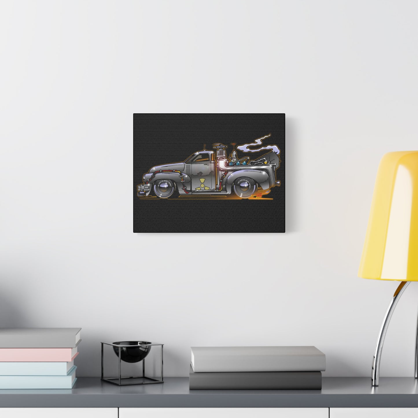 BACK THE THE FUTURE Chevy 3100 Pickup Time Machine Canvas Art Wall Print - 11x14