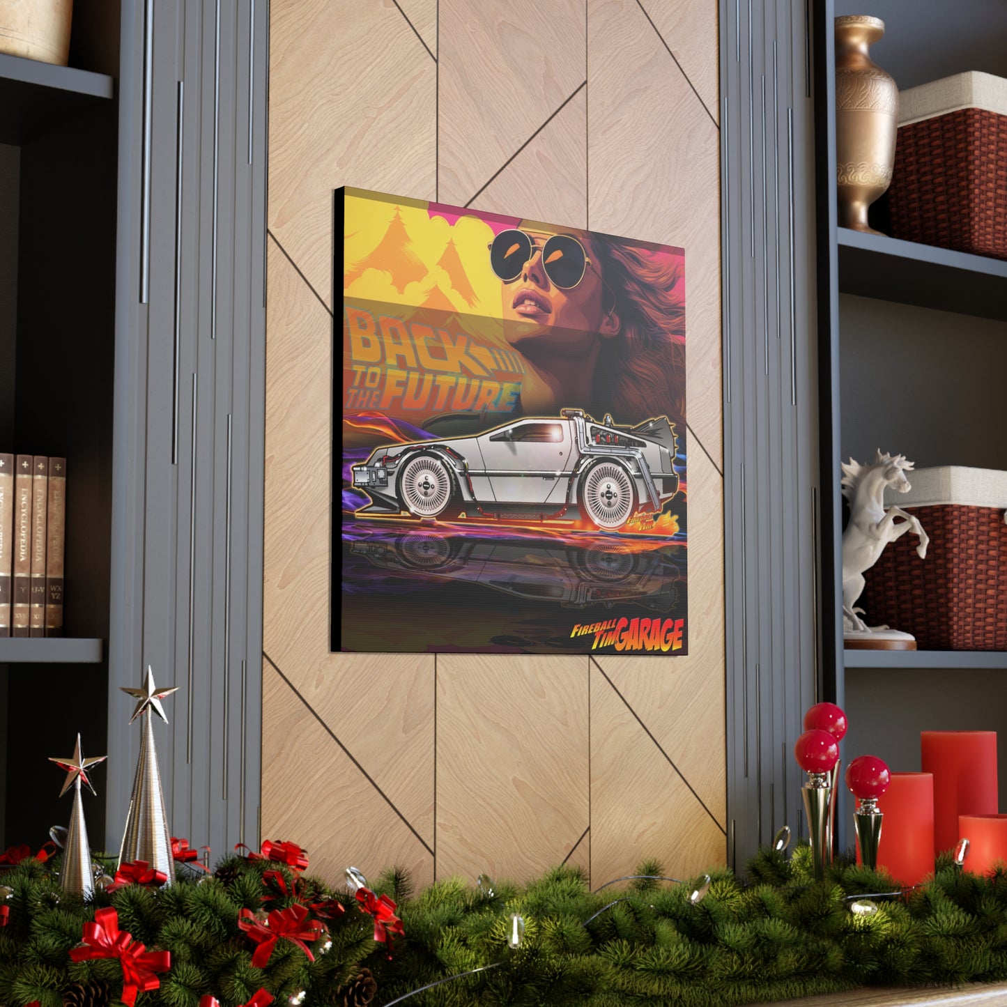 BACK TO THE FUTURE Delorean Time Machine Concept Art Canvas MASTERPRINT 3 Sizes