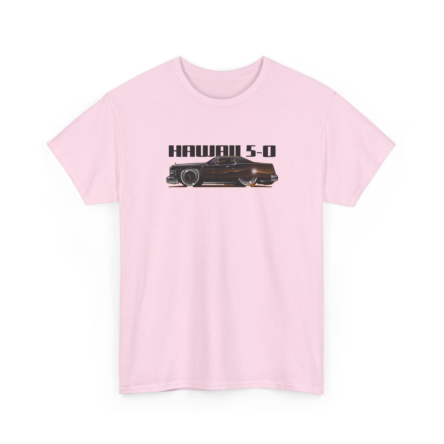 HAWAII 5-O 1974 MERCURY MARQUIS BROUGHAM Fireball Art Tee Shirt - Multiple Sizes