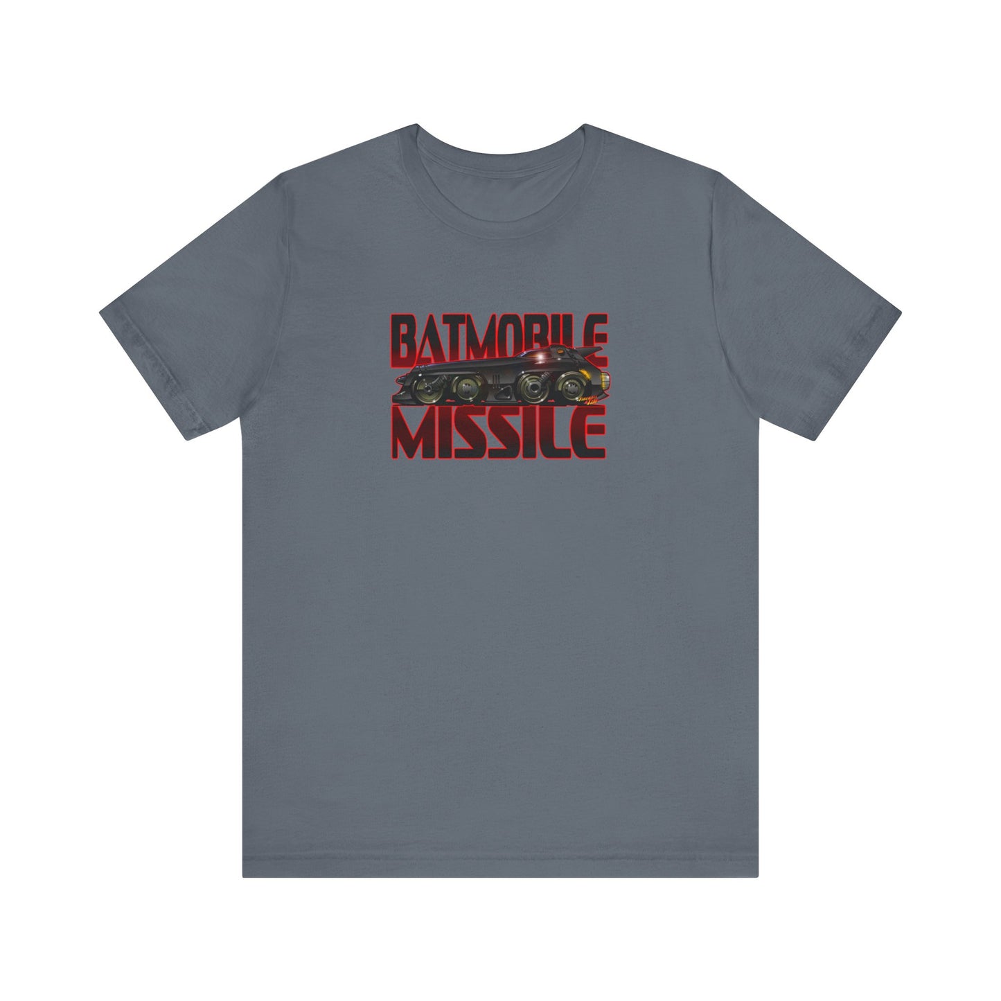 BATMAN RETURNS BATMISSILE Batmobile Concept Art Short Sleeve Tee 12 Colors