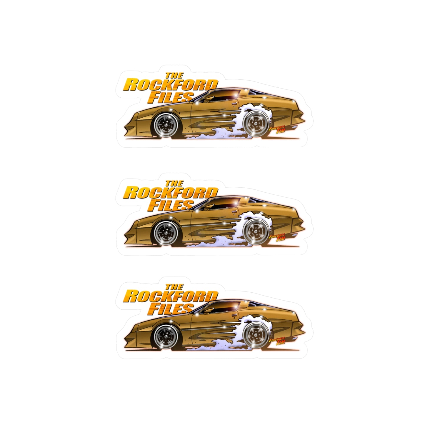 THE ROCKFORD FILES Pontiac Fireball Art Decal Stickers - 4 Sizes