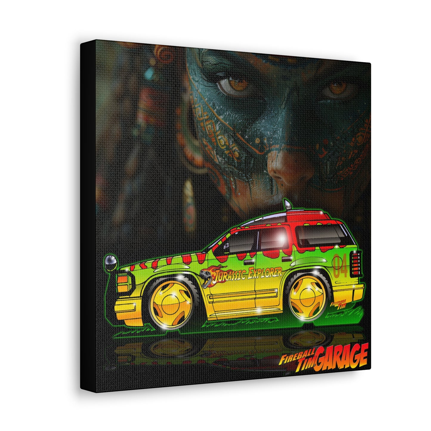 JURASSIC PARK Ford Explorer Concept Art Canvas Print Ver1 12x12