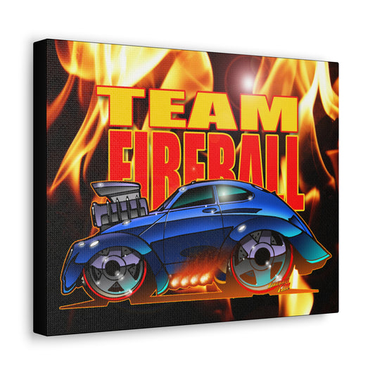 VW BUG HOT WHEELS Team Fireball Diecast Sweet Sixteen Concept Art Canvas Print 11x14