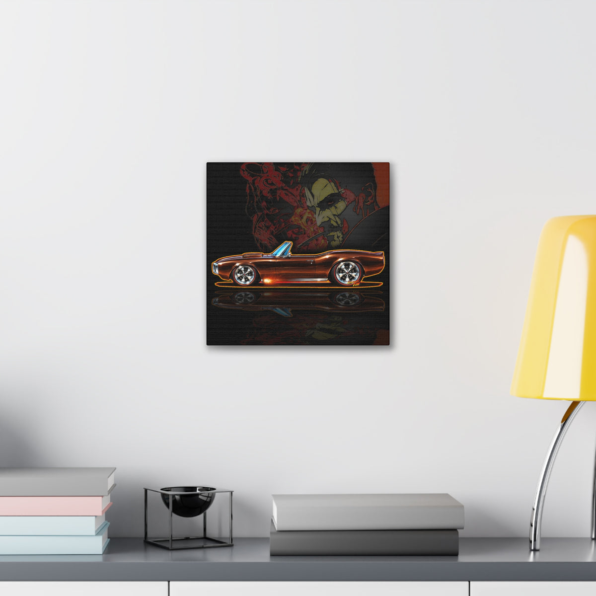 HOT WHEELS Sweet 16 CUSTOM FIREBIRD Collectible Fireball Art Canvas Stretched Print