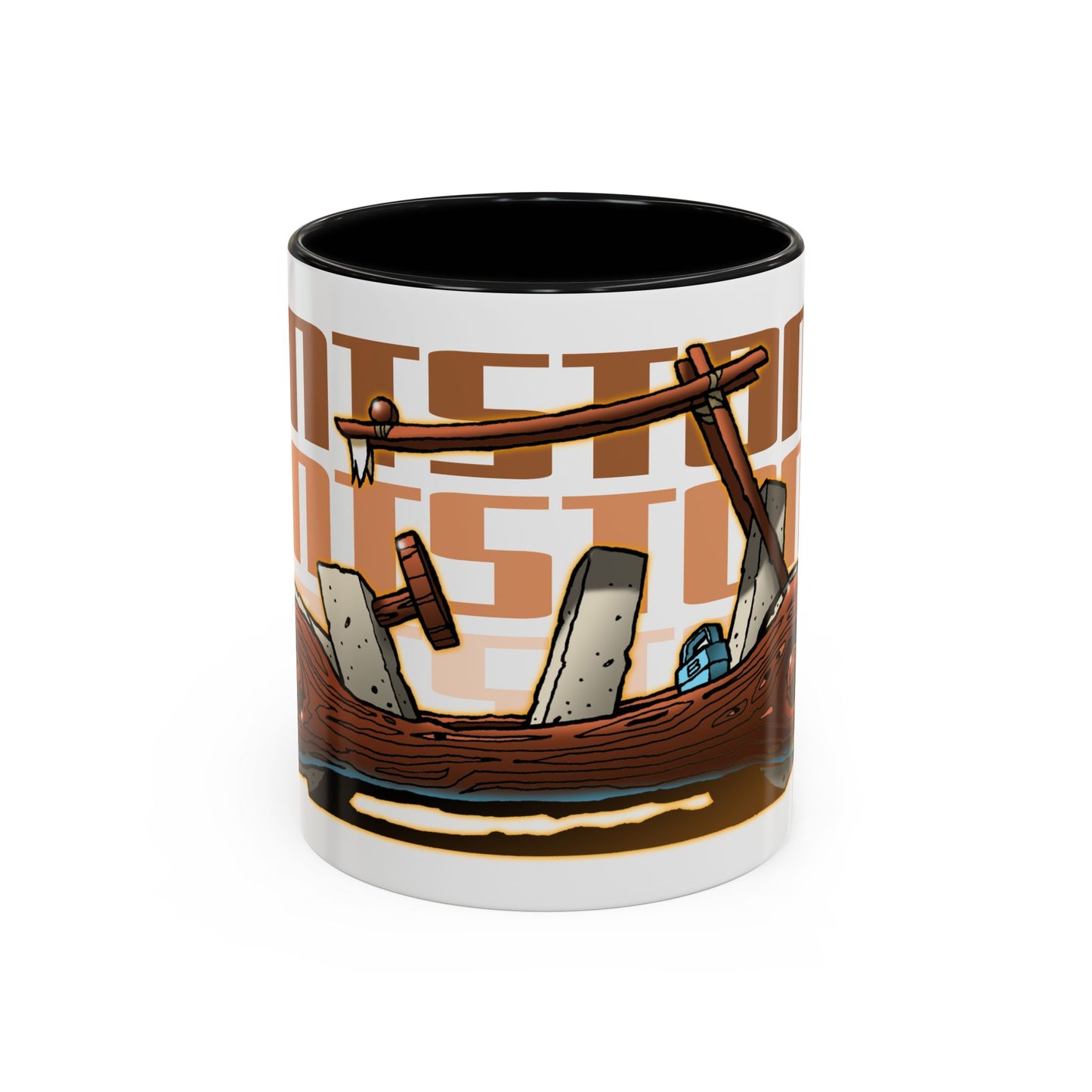 THE FLINTSTONES Cartoon Fred Flintstone Flintmobile Collectible Art Coffee Mug - 2 Sizes