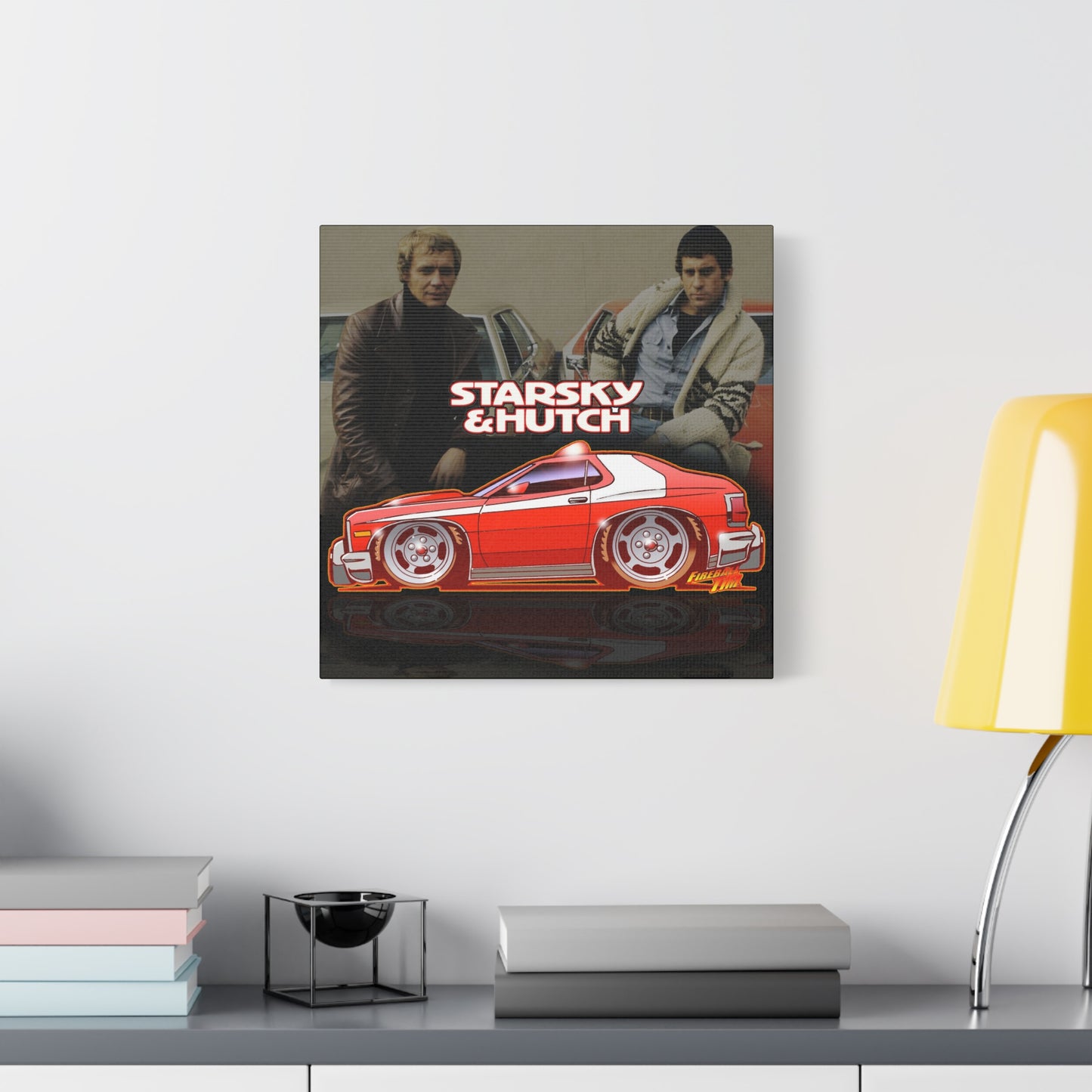 STARSKY AND HUTCH Fireball Art Canvas Wall Print