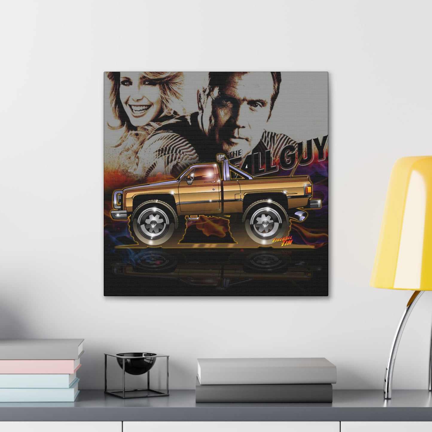 THE FALL GUY 1982 GMC K-2500 TV Show Canvas Wall Print MASTERPRINT 2 Sizes
