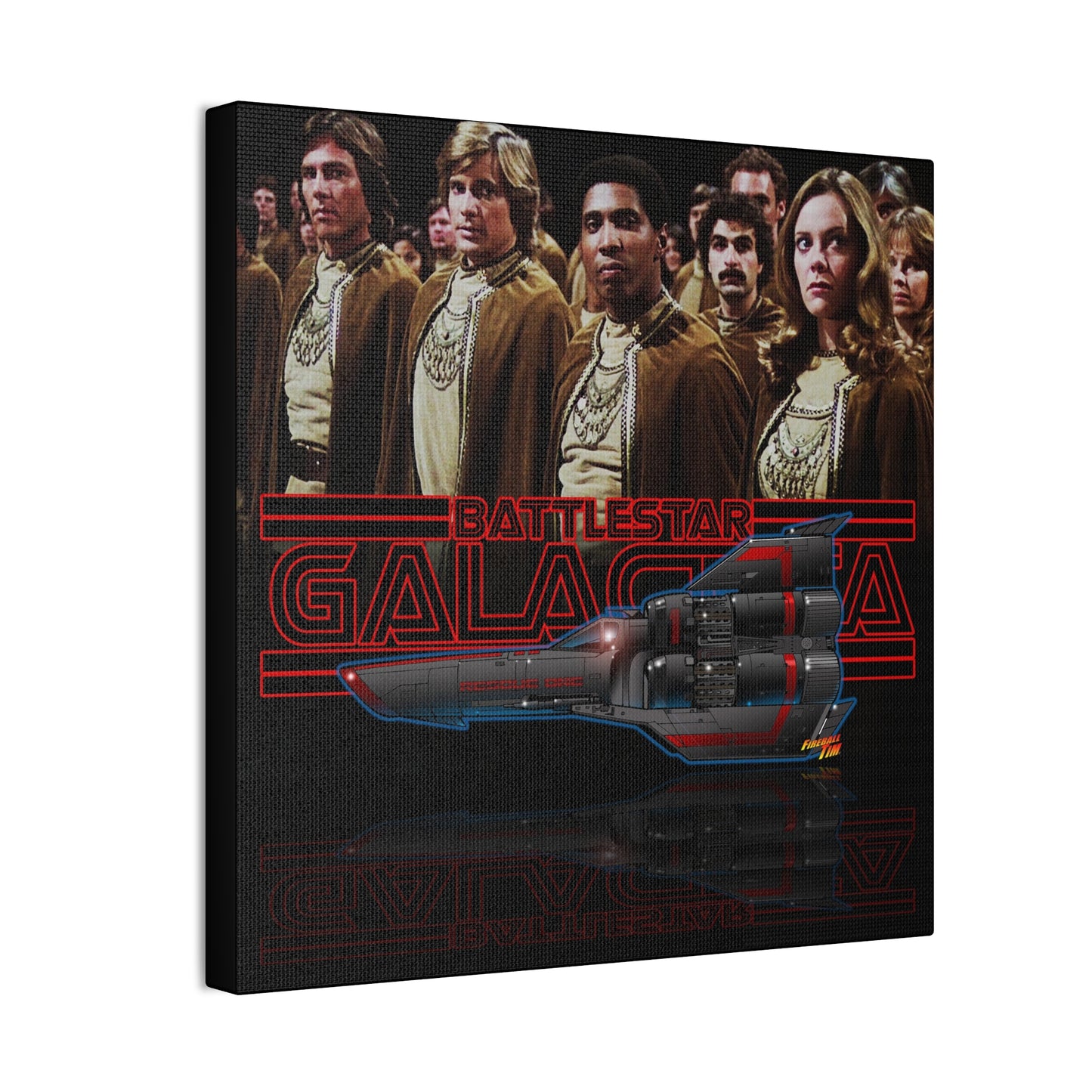 BATTLESTAR GALACTICA Colonial Viper Spaceship Canvas Wall Art Print 2 Sizes