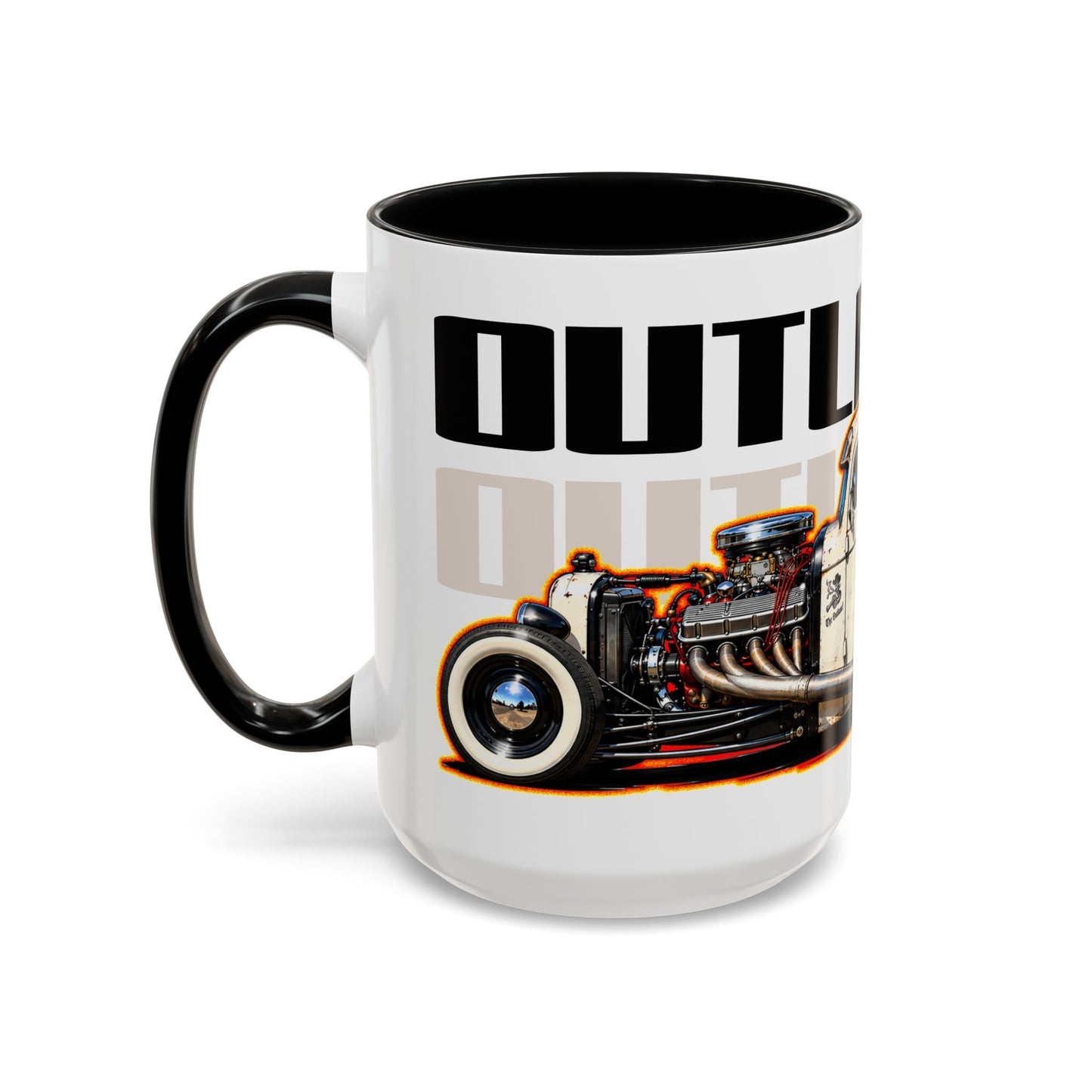 OUTLAW 150 Hot Rod Rat Rod Collectible Fireball Art Coffee Mug - 2 Sizes