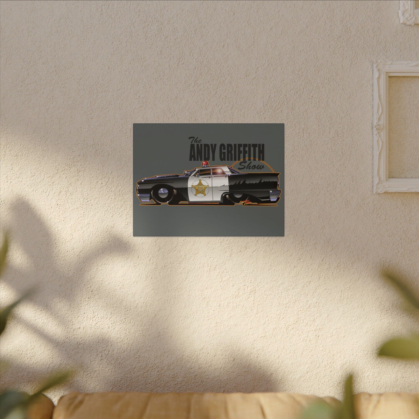 ANDY GRIFFITH SHOW 1963 Ford Galaxie Police Patrol Car Canvas Art Print - 11x14