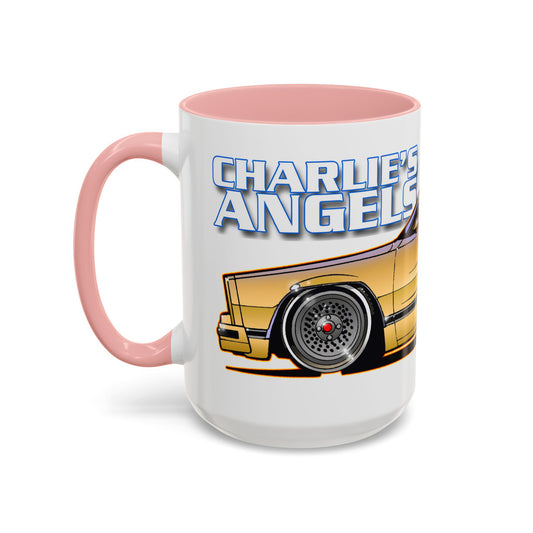 CHARLIE'S ANGELS 1977 FORD MUSTANG GHIA Concept Art Coffee Mug 2 Sizes 2 Colors-Mug-Fireball Tim Garage