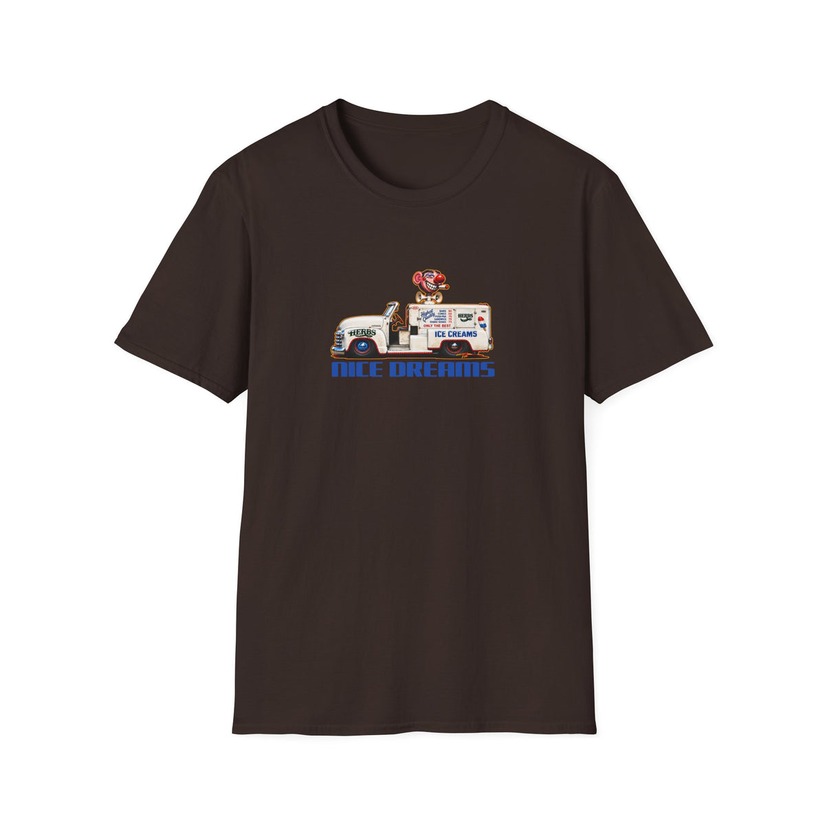 CHEECH & CHONG Nice Dreams Ice Cream Truck Fireball Art TeeShirt
