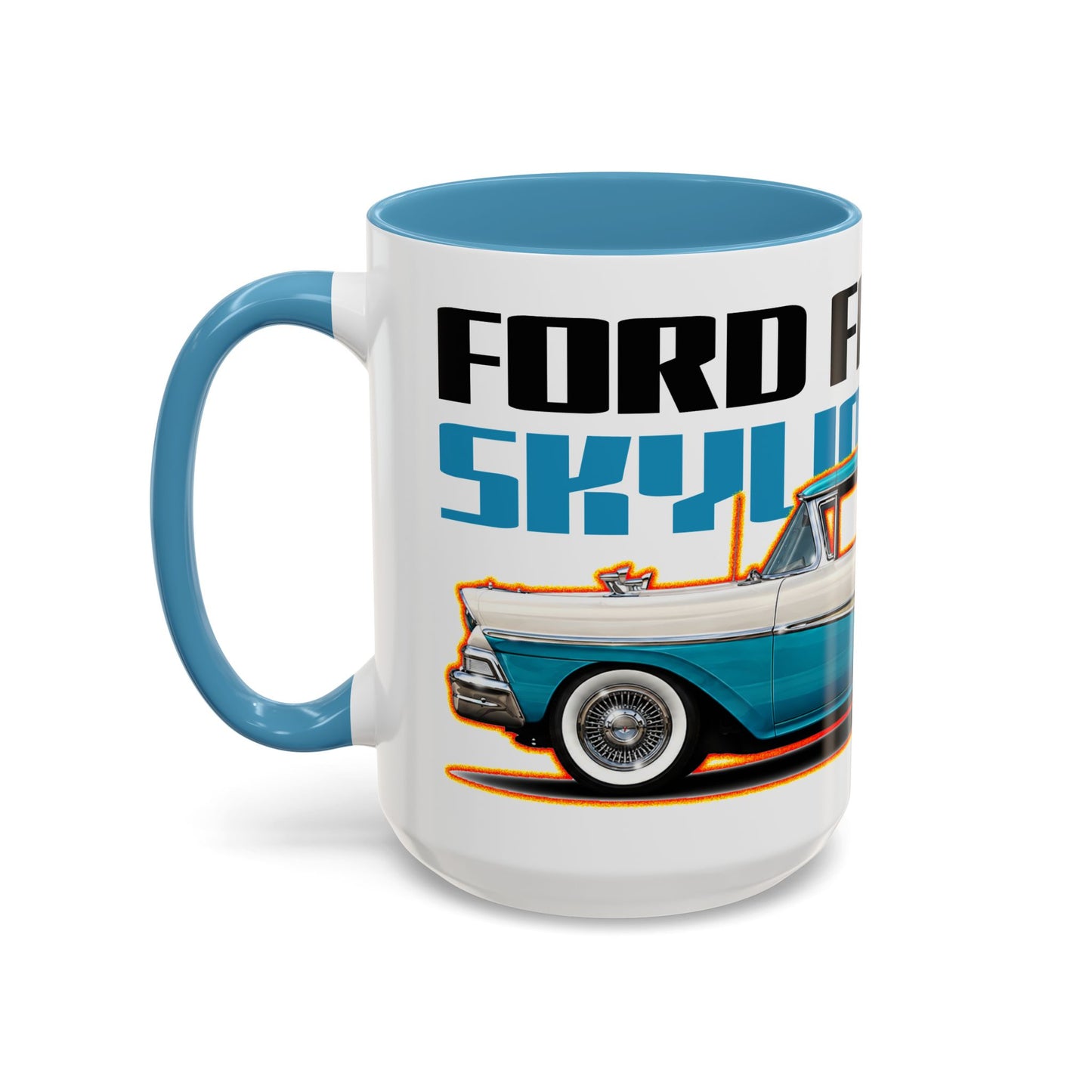 FORD FAIRLANE SKYLINER 1958 Collectible Fireball Art Coffee Mug - 2 Sizes