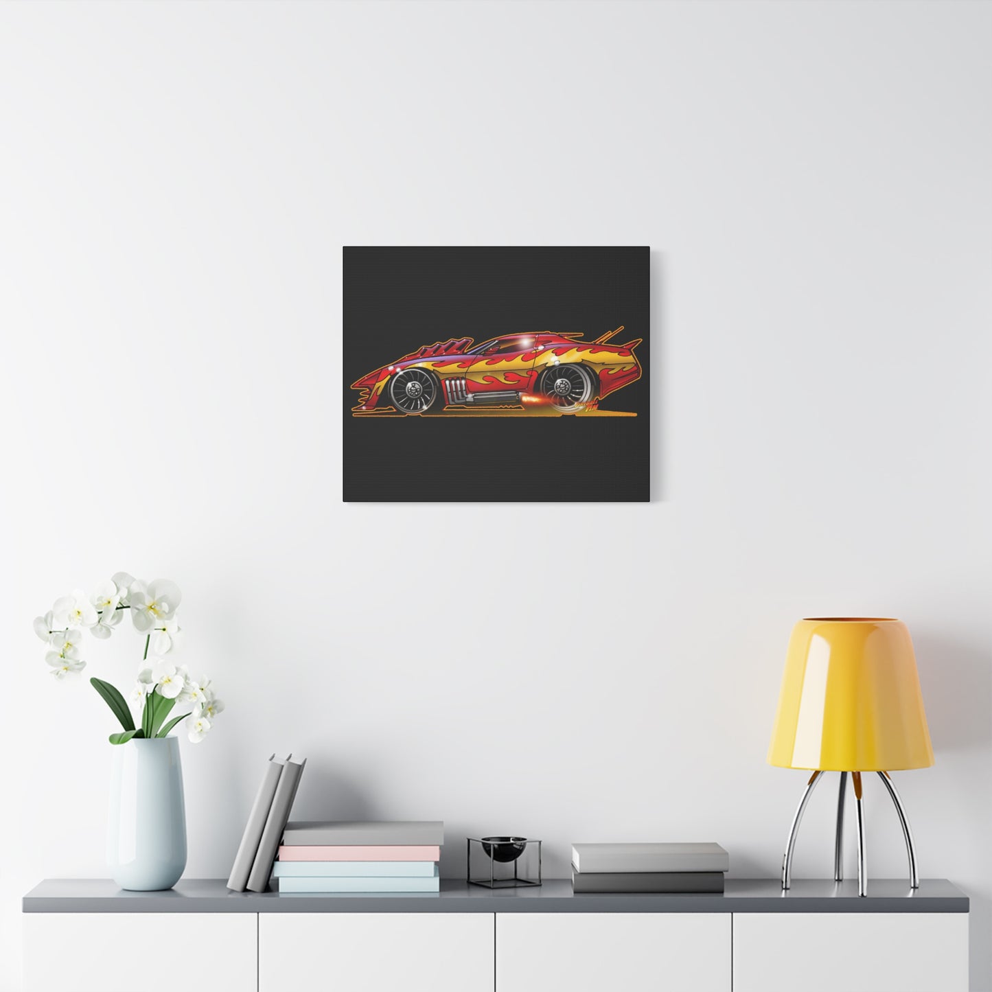 CORVETTE SUMMER Movie Car Fireball Art Canvas Print