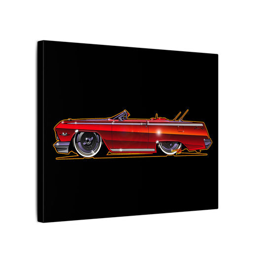 CHEVY IMPALA LOWRIDER Fireball Art Canvas Print