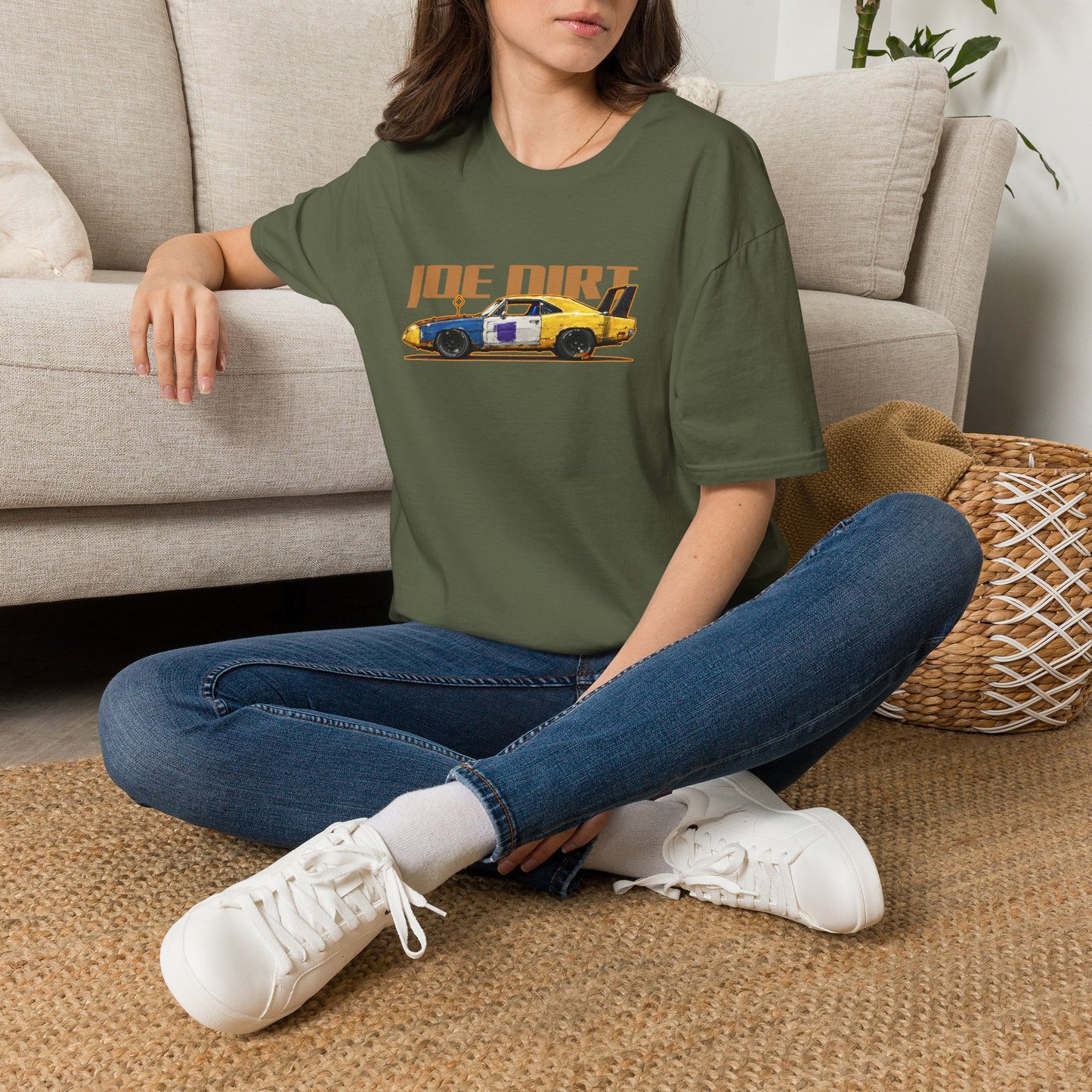 JOE DIRT 1969 Dodge Charger Daytona Collectible Fireball Art Tee Shirt