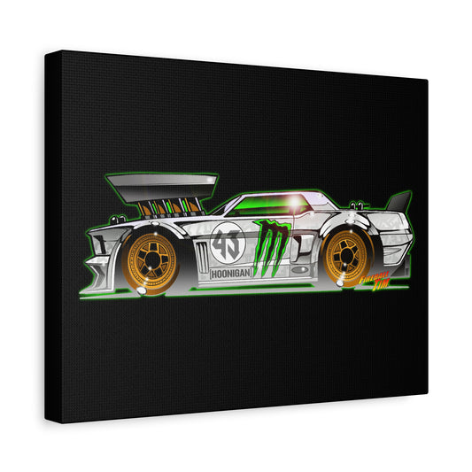 HOONIGAN FORD MUSTANG 43 Ken Block Tribute Canvas Art Wall Print - 11x14
