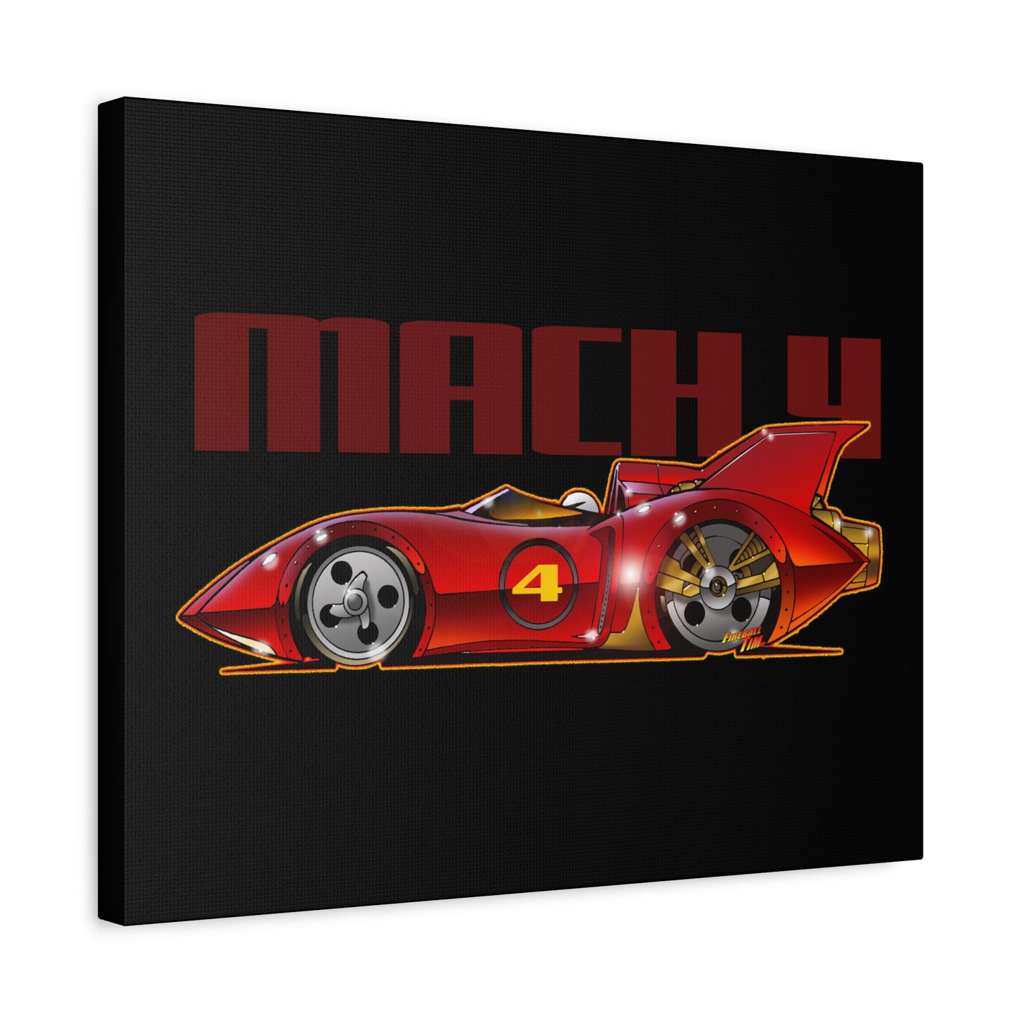 SPEED RACER MACH 4 Fireball Art Canvas Wall Print