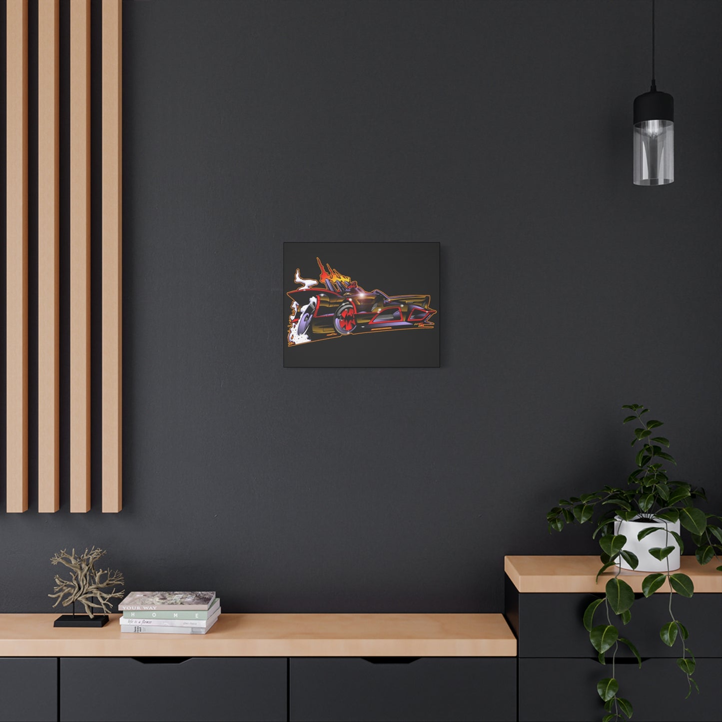 BATMOBILE 1966 BATMAN BAT66 Collectible TV Car Canvas Wall Art