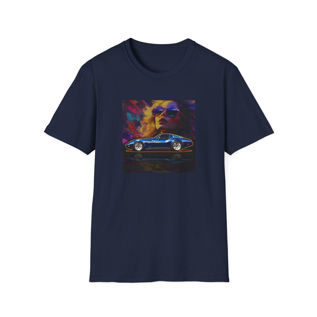 CHEVROLET CORVETTE 1978 Collectible Blonde Fireball Art Collectible Fireball Art TeeShirt