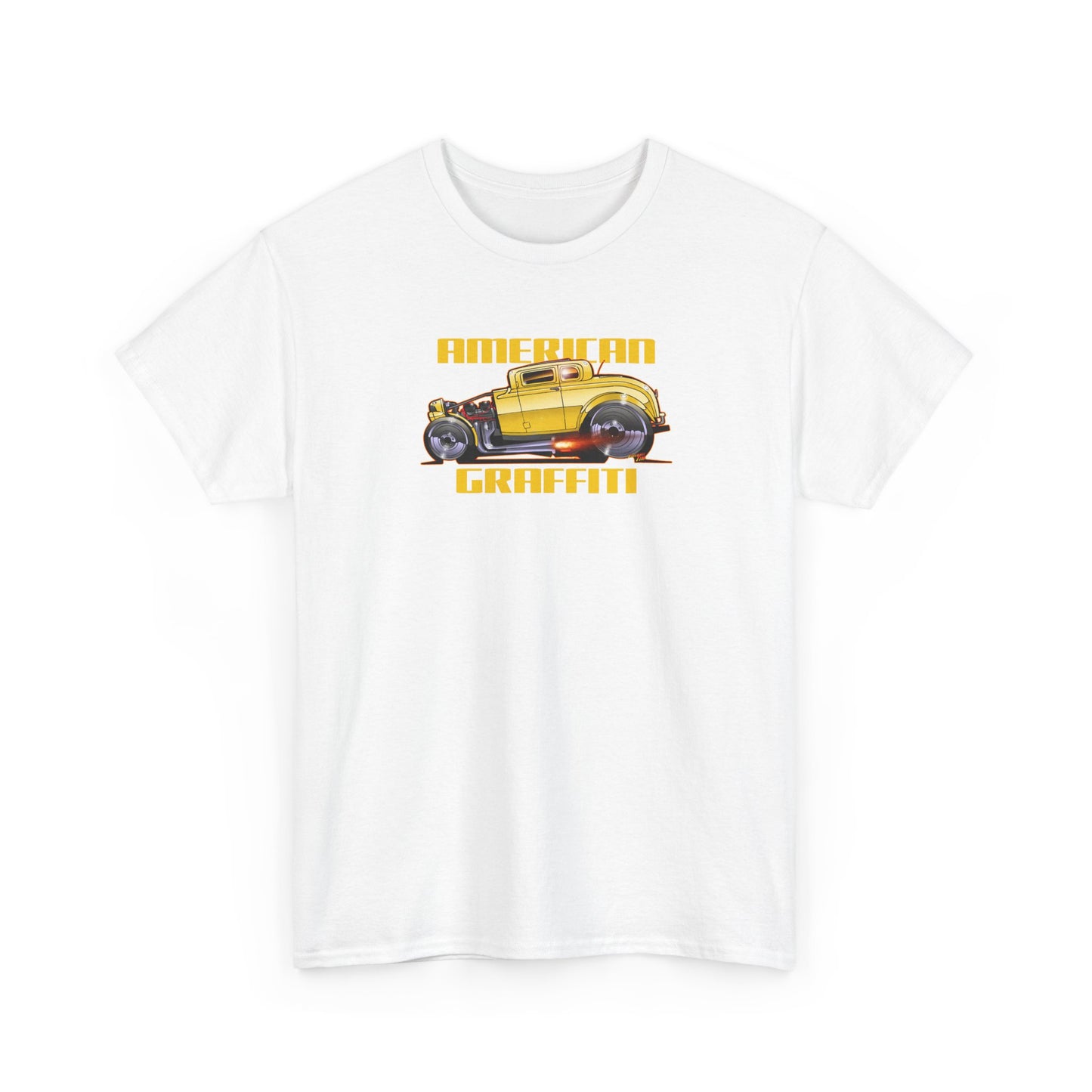 AMERICAN GRAFFITI '32 HOT ROD Movie Car Fireball Art Tee Shirt - Mutliple Colors