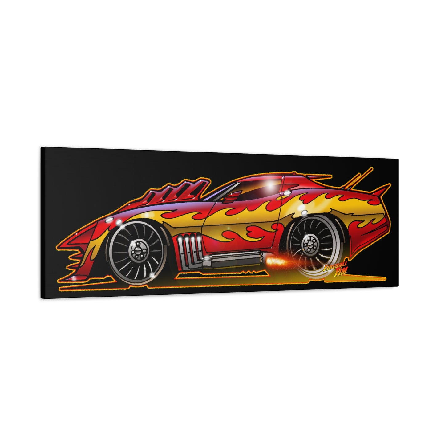 CORVETTE SUMMER Movie Car Fireball Art Canvas Print