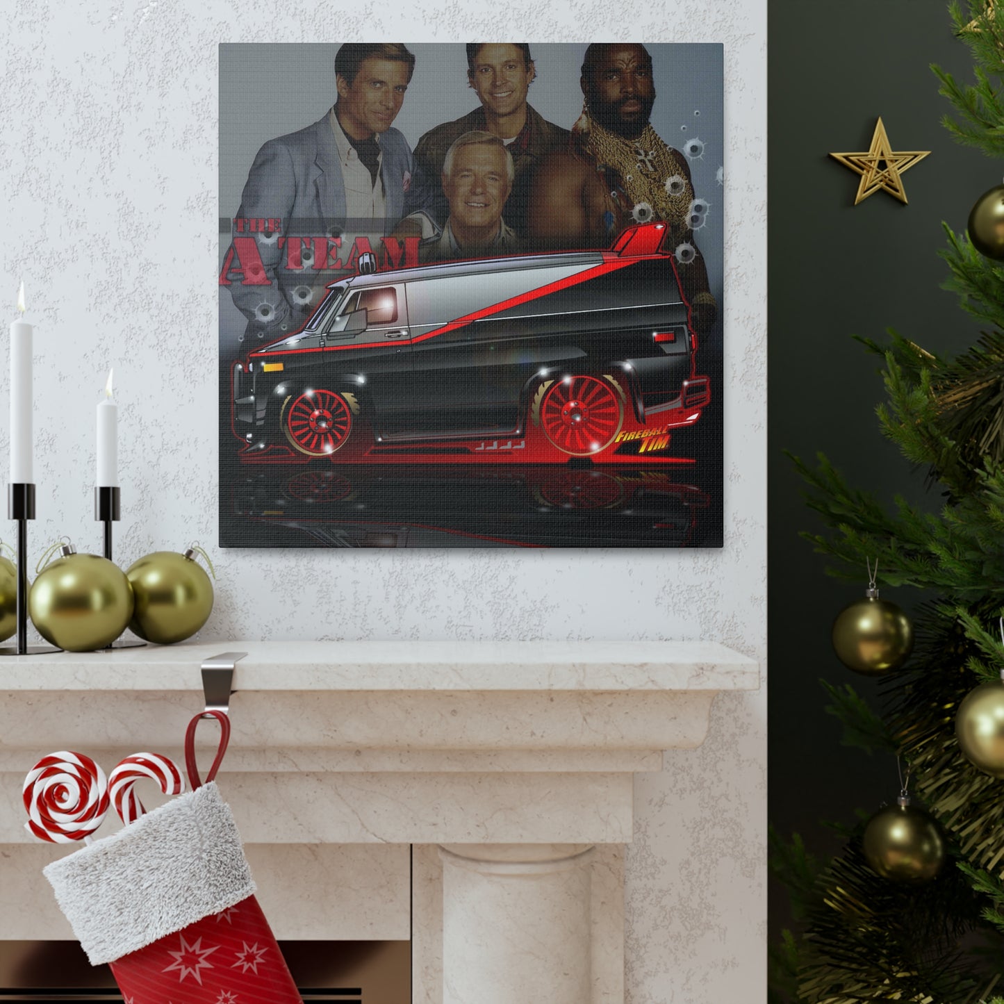 ATEAM VAN TV Car Concept Art Canvas Wall Print MASTERPRINT 2 Sizes